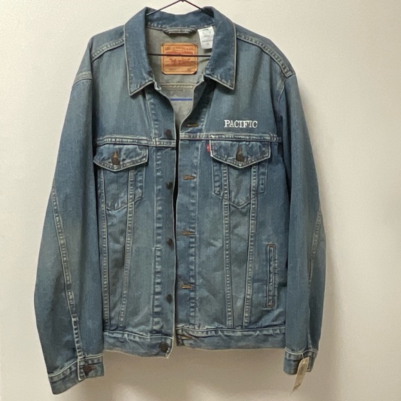 Levi Strauss & Co. Embroidered Puerto Rican Flag/Pacific Trucker Jean Jacket! - Picture 15 of 15